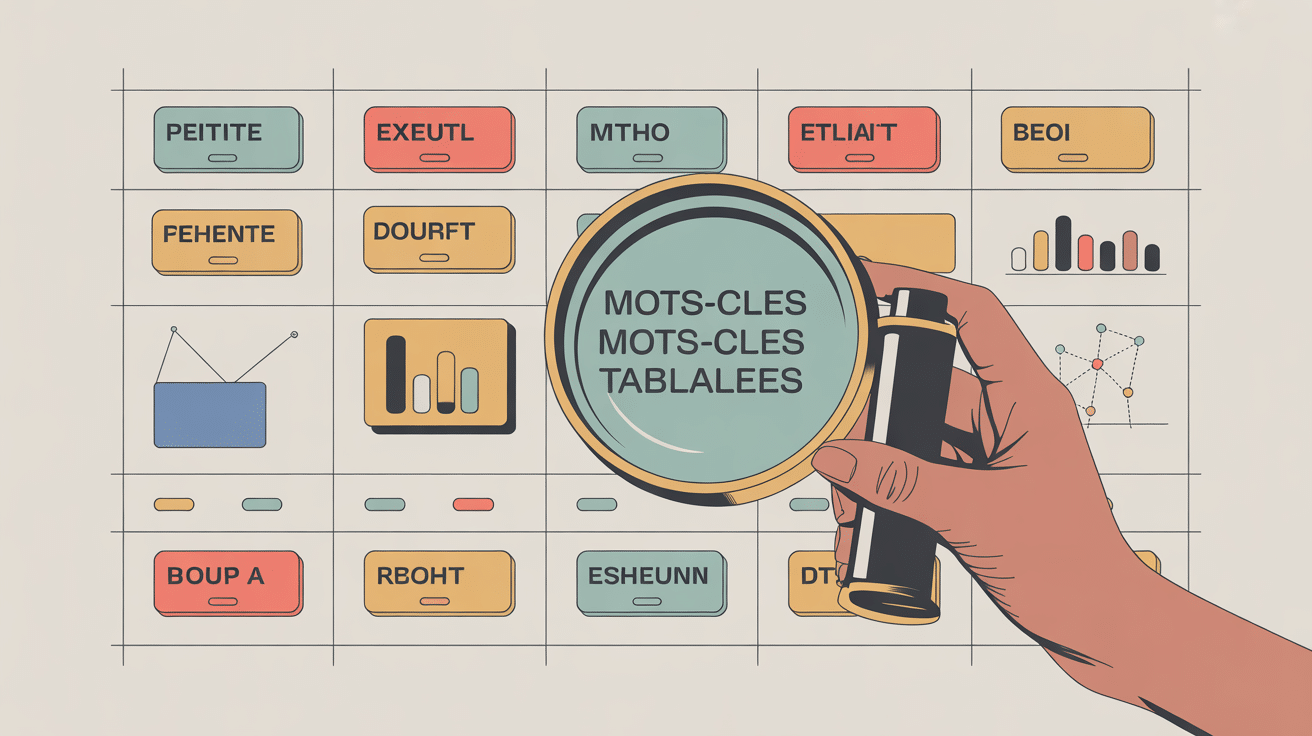 loupe sur key words avec volumes recherches