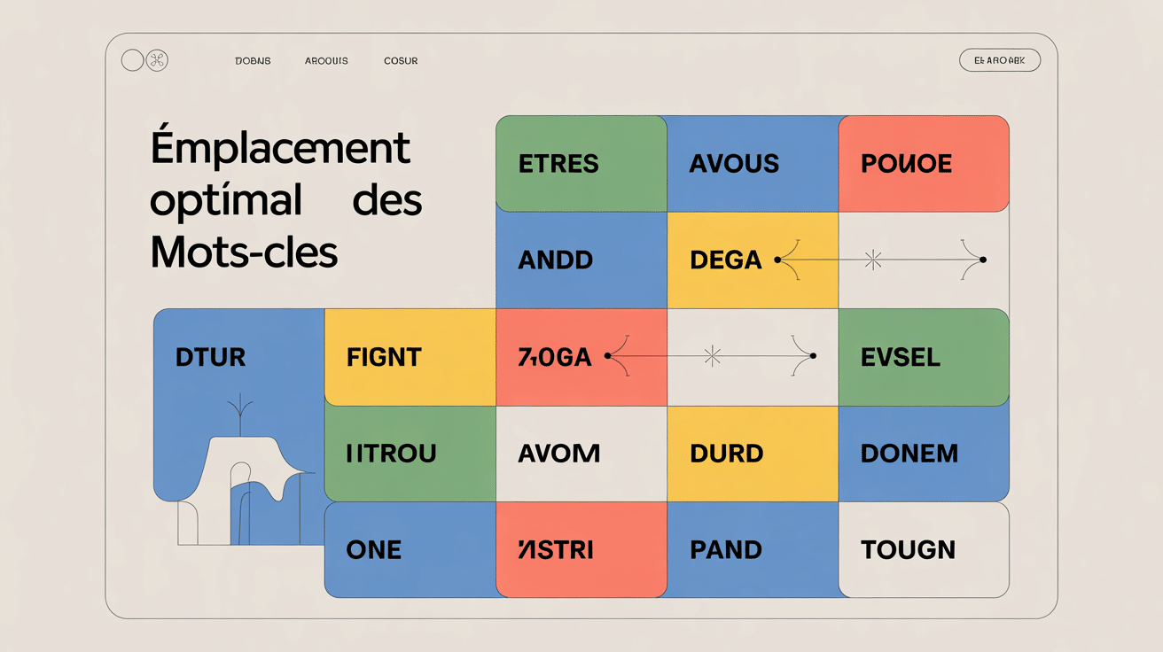 schema emplacement key words sur page web