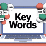 key words flottants autour d ordinateur bureau