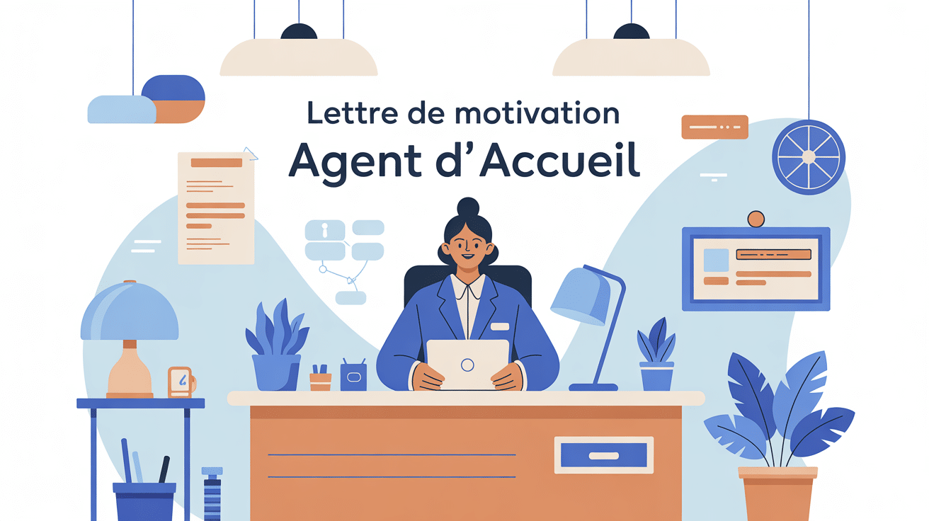 lettre de motivation agent d'accueil illustration bureau agent accueil sourire