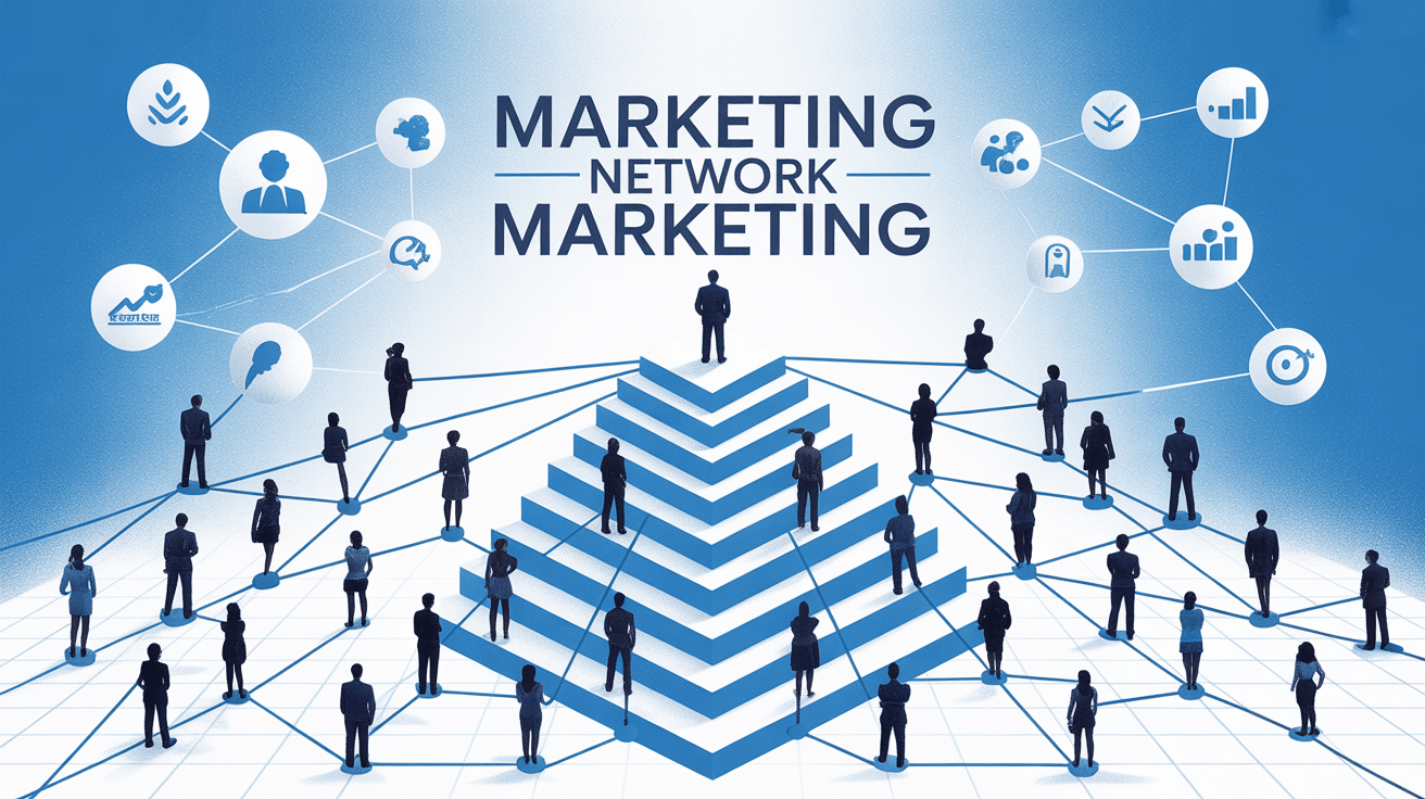 illustration marketing network marketing réseau moderne