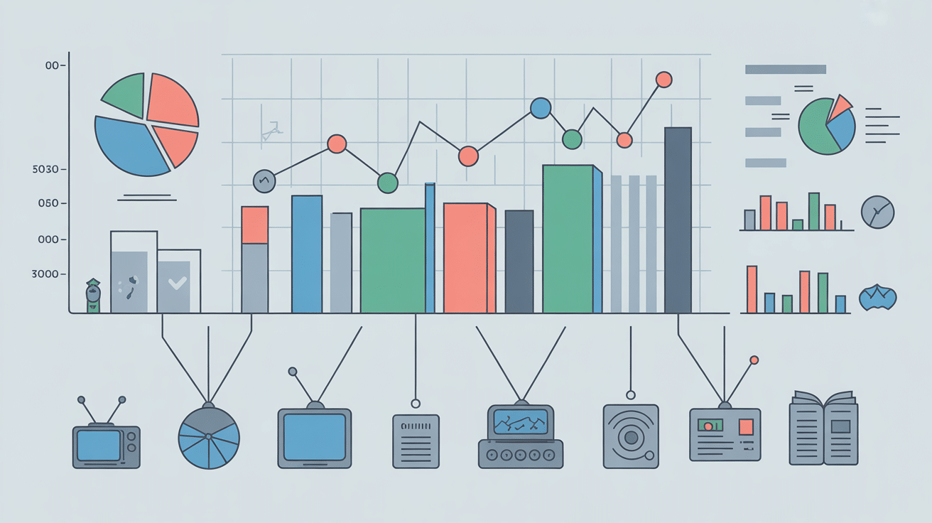 infographie données mmm marketing canaux médias