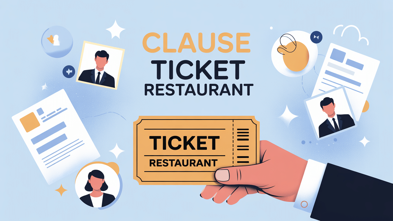 modèle clause ticket restaurant dans le contrat de travail visuel professionnel