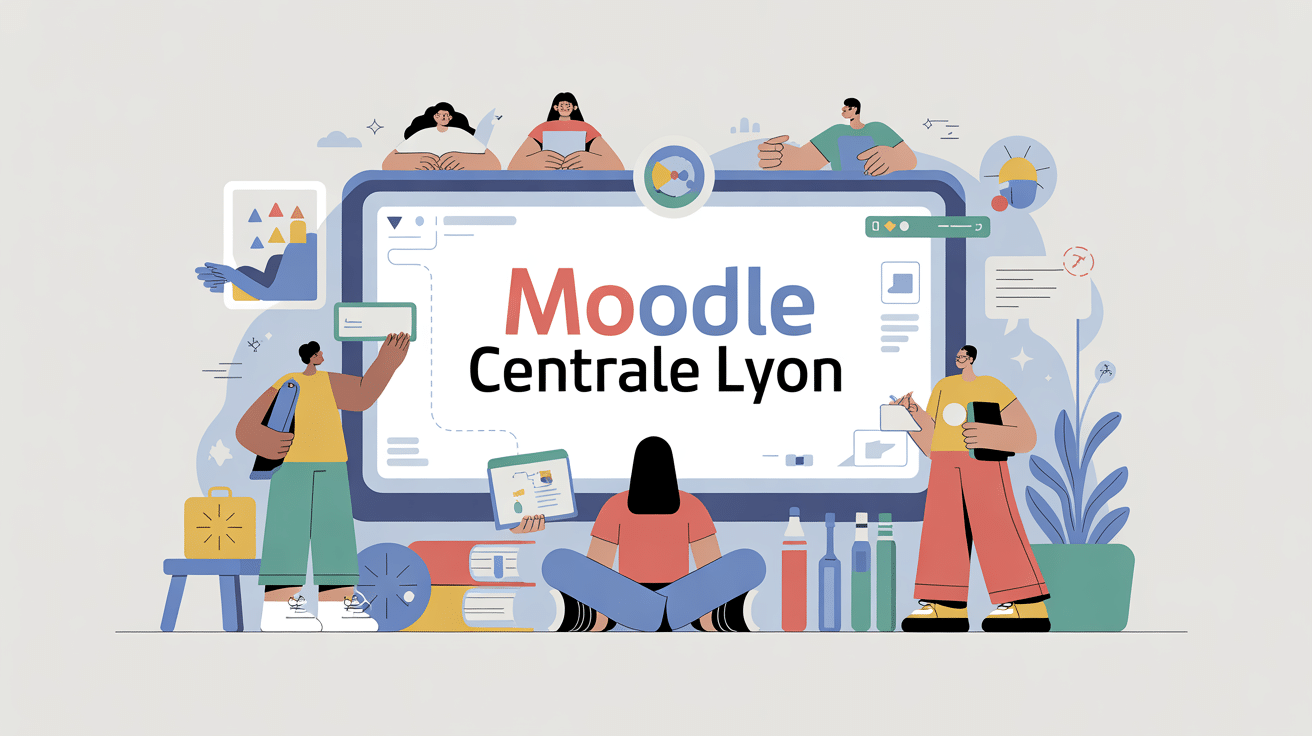 illustration moodle centrale lyon accès étudiants