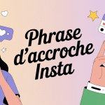 phrase d accroche insta illustration smartphone bulles dialogue