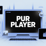 pur player définition écran ordinateur et icônes digitales
