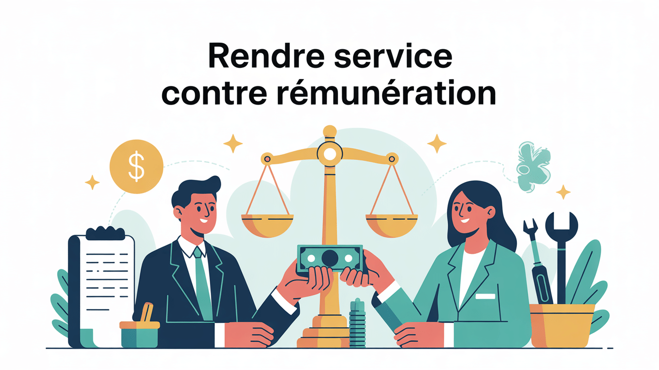 rendre service contre remuneration image legal moderne