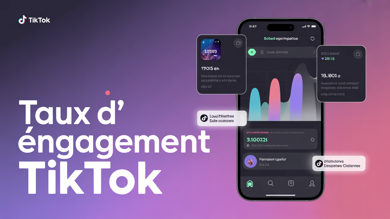 statistiques taux d'engagement tiktok application mobile