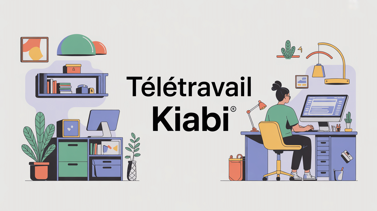 illustration travailler chez soi pour kiabi télétravail