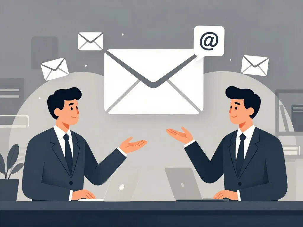 Illustration usage vous en souhaitant bonne réception communication professionnelle