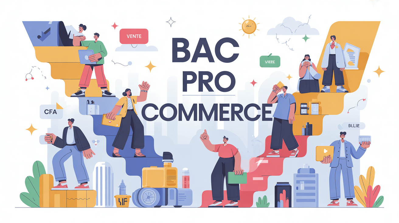 illustration bac pro commerce ecole parcours formation