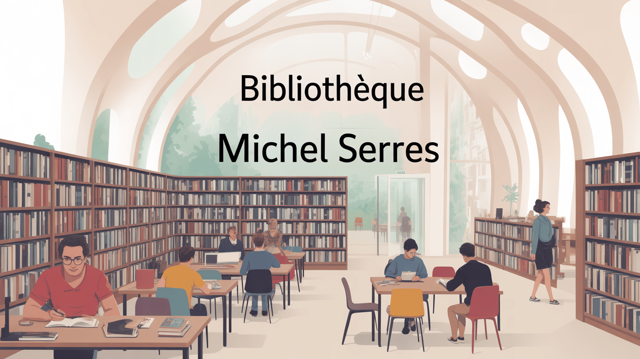 Vue stylisée de la bibliothèque Michel Serres à UPPA