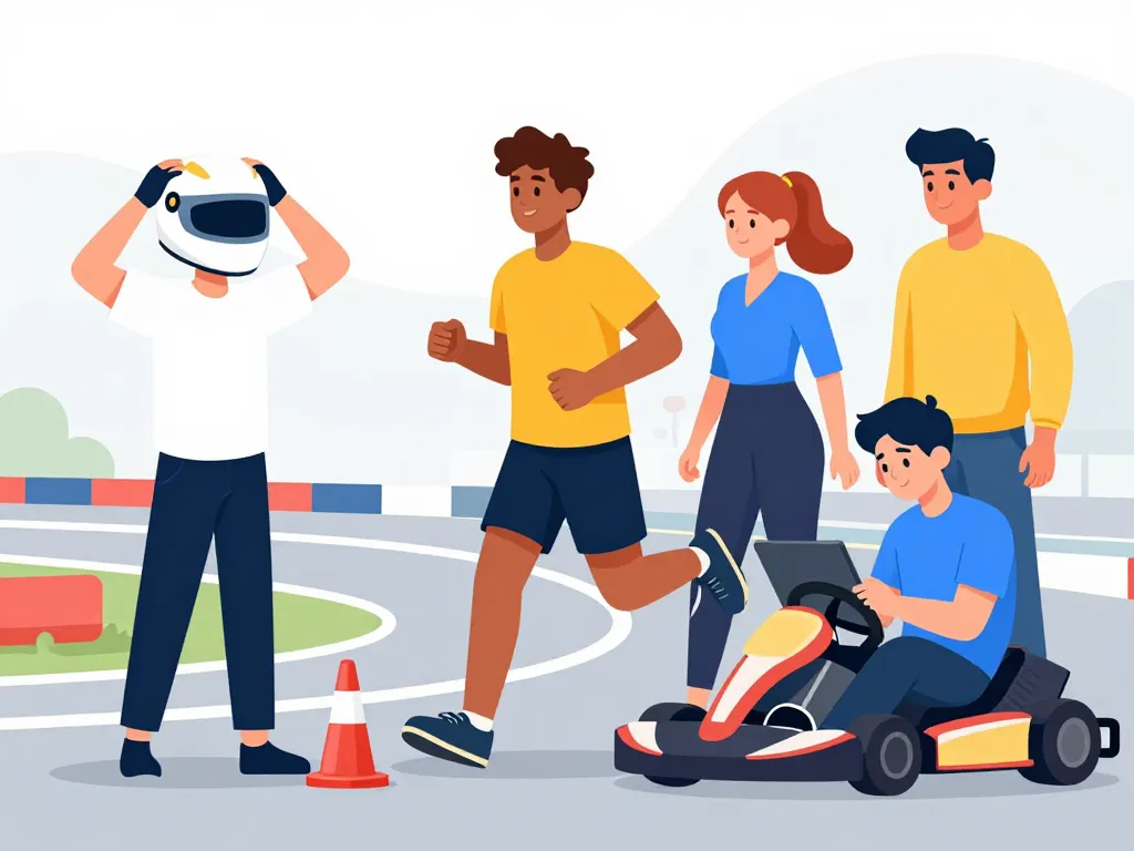 comment devenir pilote de course illustration formation karting préparation