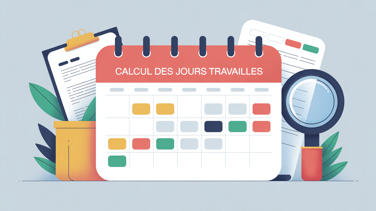 comment savoir le nombre de jour travaillé calendrier stylisé