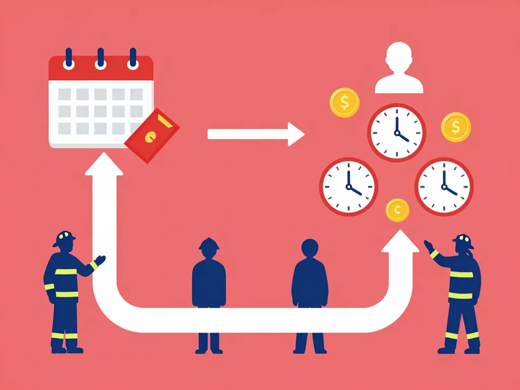 Schéma explicatif pompier volontaire salaire vs salarié