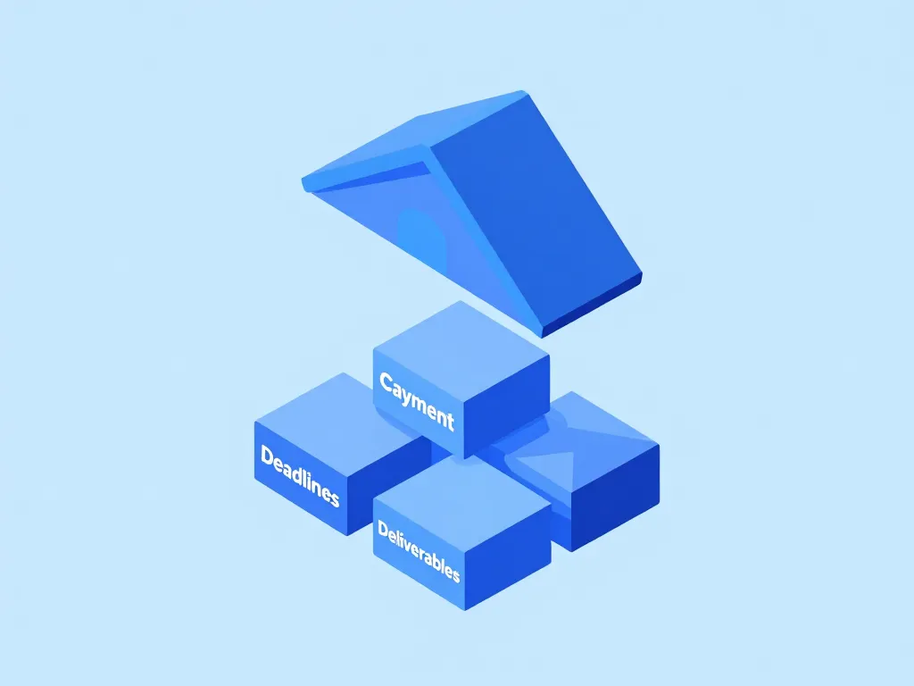 briques essentielles contrat freelance sécurité illustration