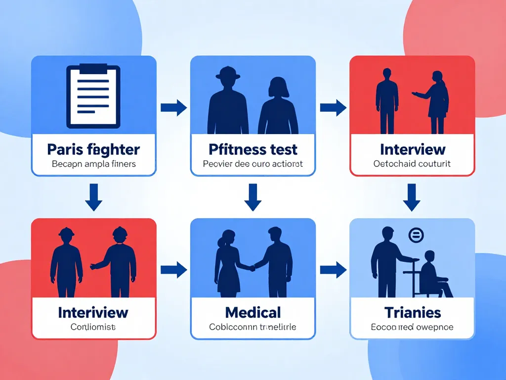 devenir pompier de Paris diagramme étapes sélection