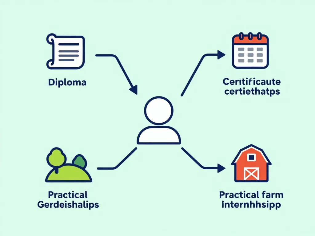 schéma des types de formation maraîchage
