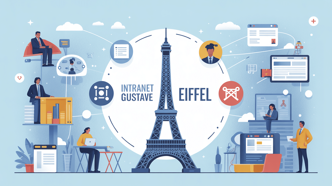 illustration réseau intranet gustave eiffel