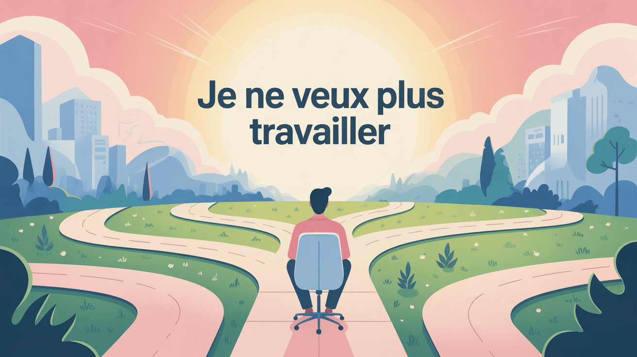 illustration je ne veux plus travailler figure symbolique choix de vie