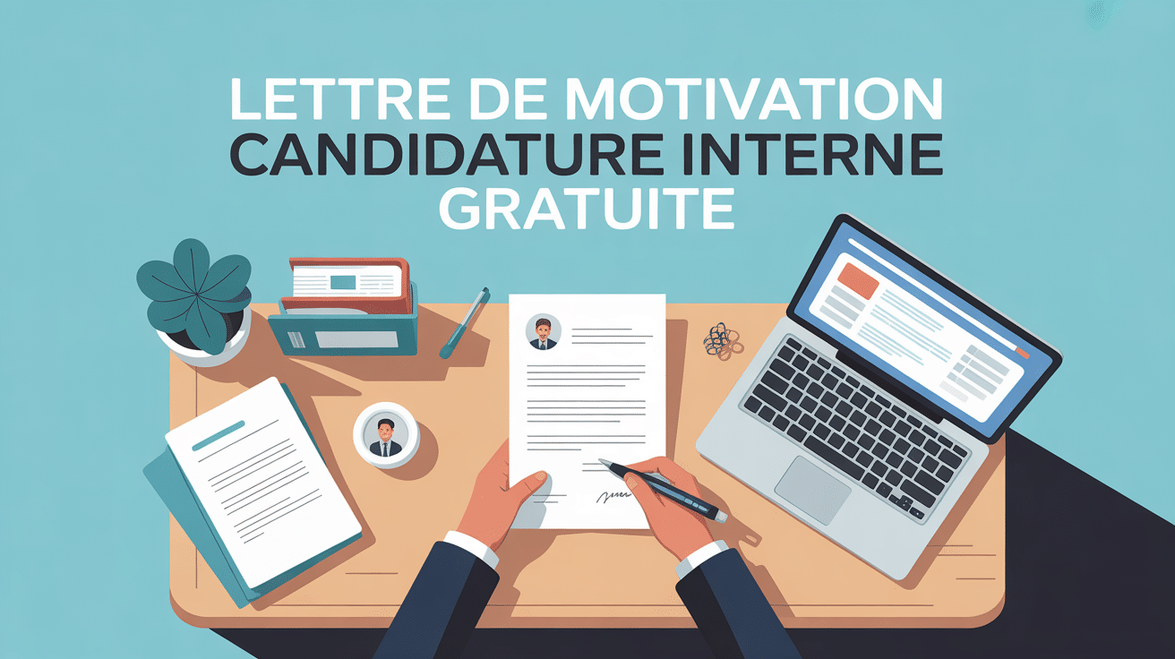 rédaction lettre de motivation candidature interne gratuite illustration vectorielle