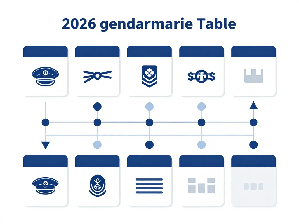 Calendrier parution tableau avancement gendarmerie 2025 schéma conceptuel