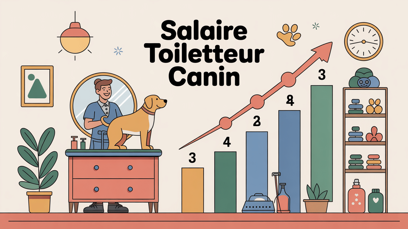 illustration salaire toiletteur canin salon professionnel