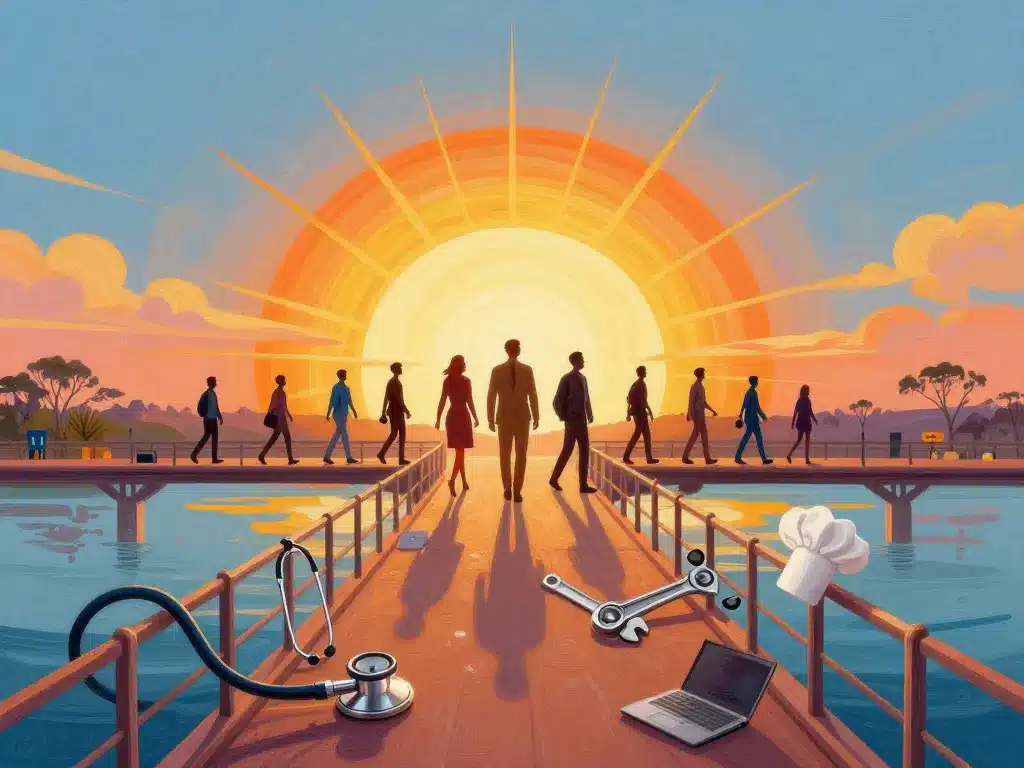 travailler en australie emplois portés metaphorique