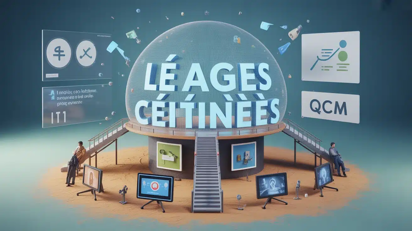 Illustration plateforme de formation en ligne pour la montée en compétences