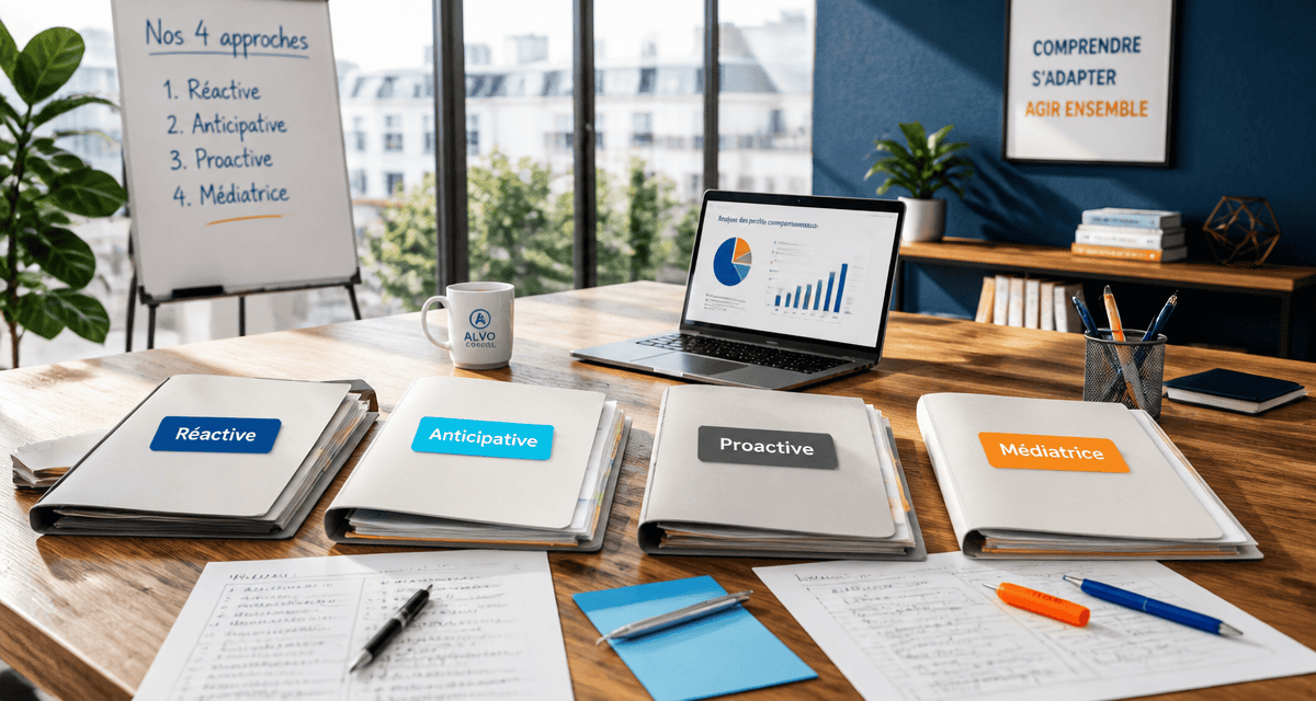 Approche mercatique dossiers réactive anticipative proactive médiatrice