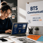 bts communication à distance étudiante ordinateur