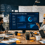 Équipe data jobs autour d'un dashboard interactif