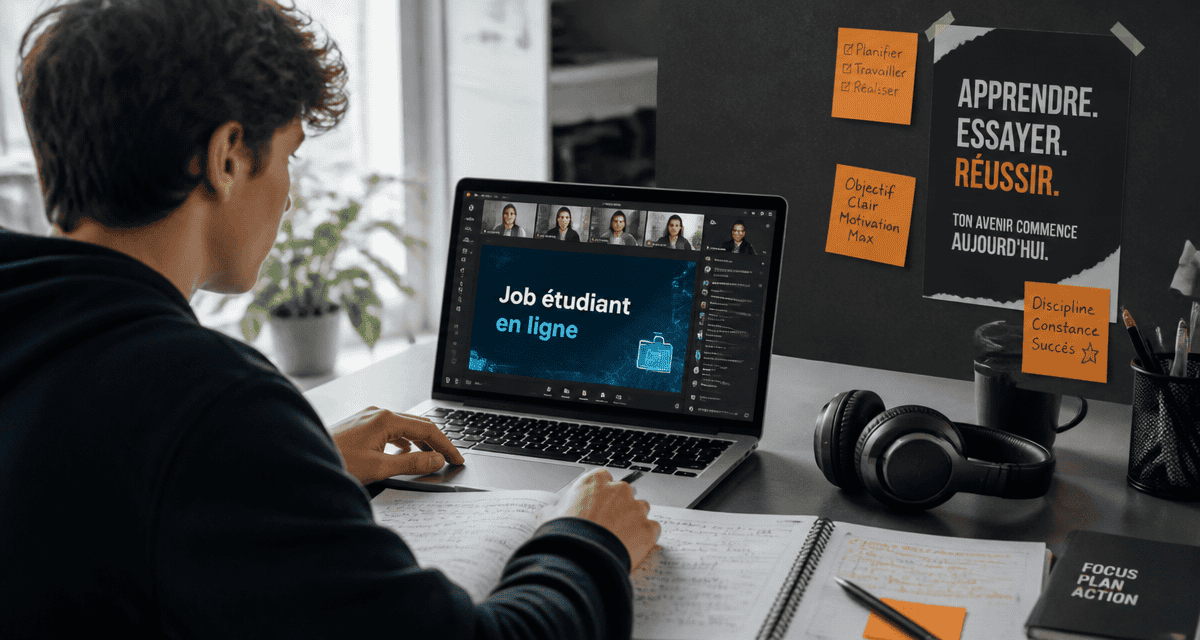 job étudiant en ligne ordinateur