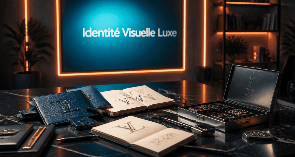 logo marque de luxe sur table studio
