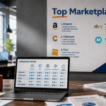 Top marketplace comparatif sur écran d'ordinateur