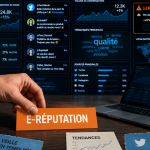 E reputation outils mur écrans analyse sentiment