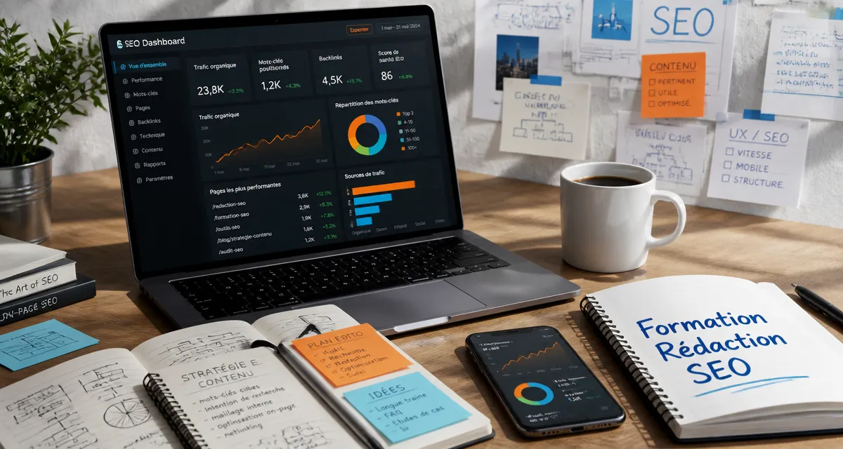 formation rédaction seo bureau ordinateur