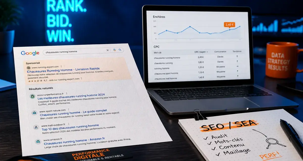 SEO vs SEA : comparer acquisition sponsorisée et résultats naturels