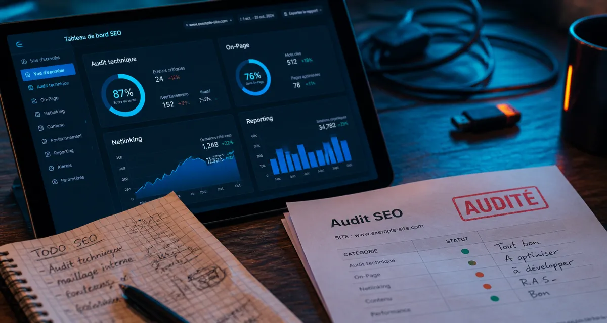 Services for seo : tableau de bord SEO et audit technique pour visibilité et revenus