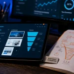 Avis GetResponse : automation et webinaires intégrés, tableau sur tablette