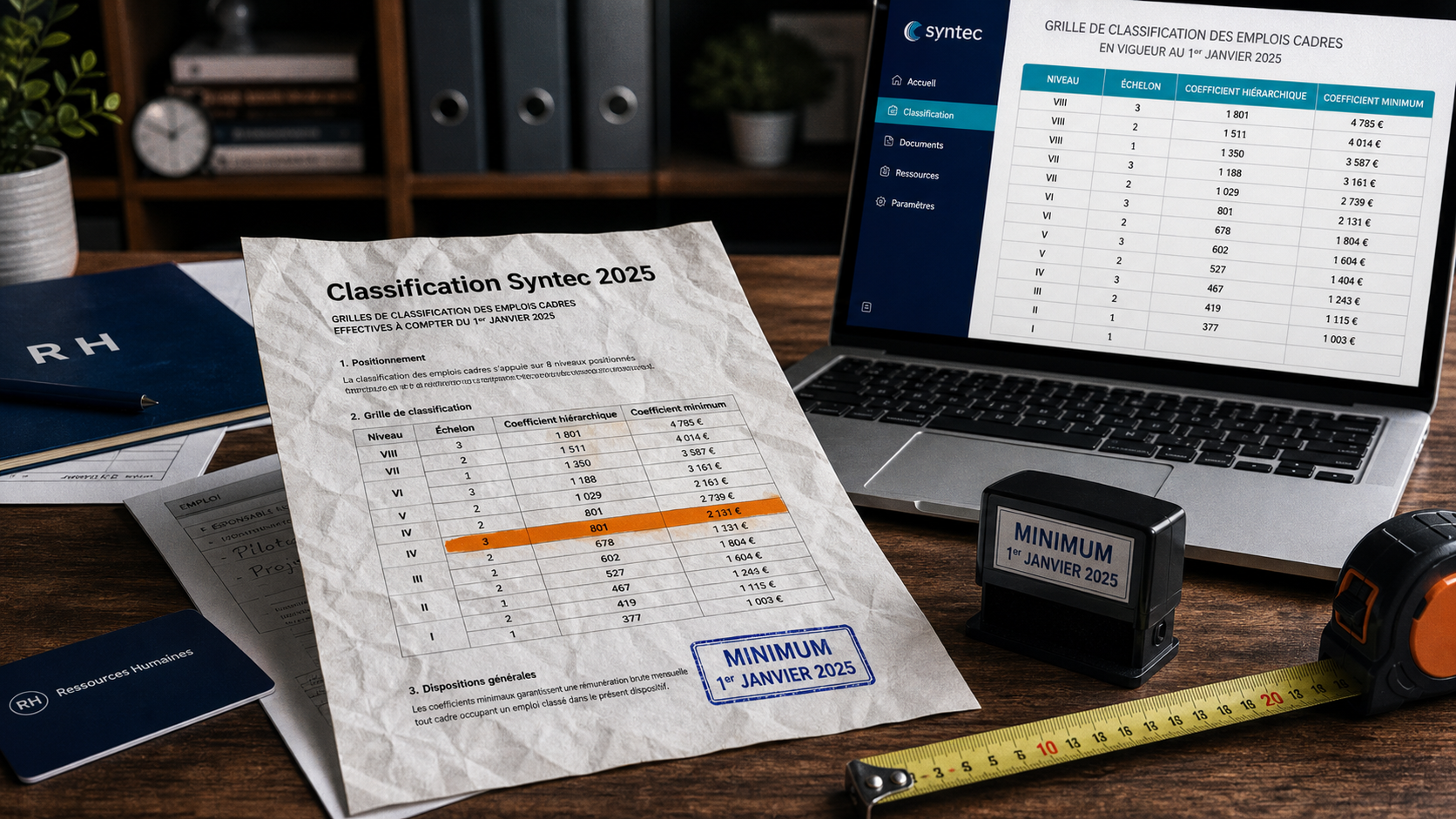Coefficient syntec 2025 : salaires minimaux et contrôles RH