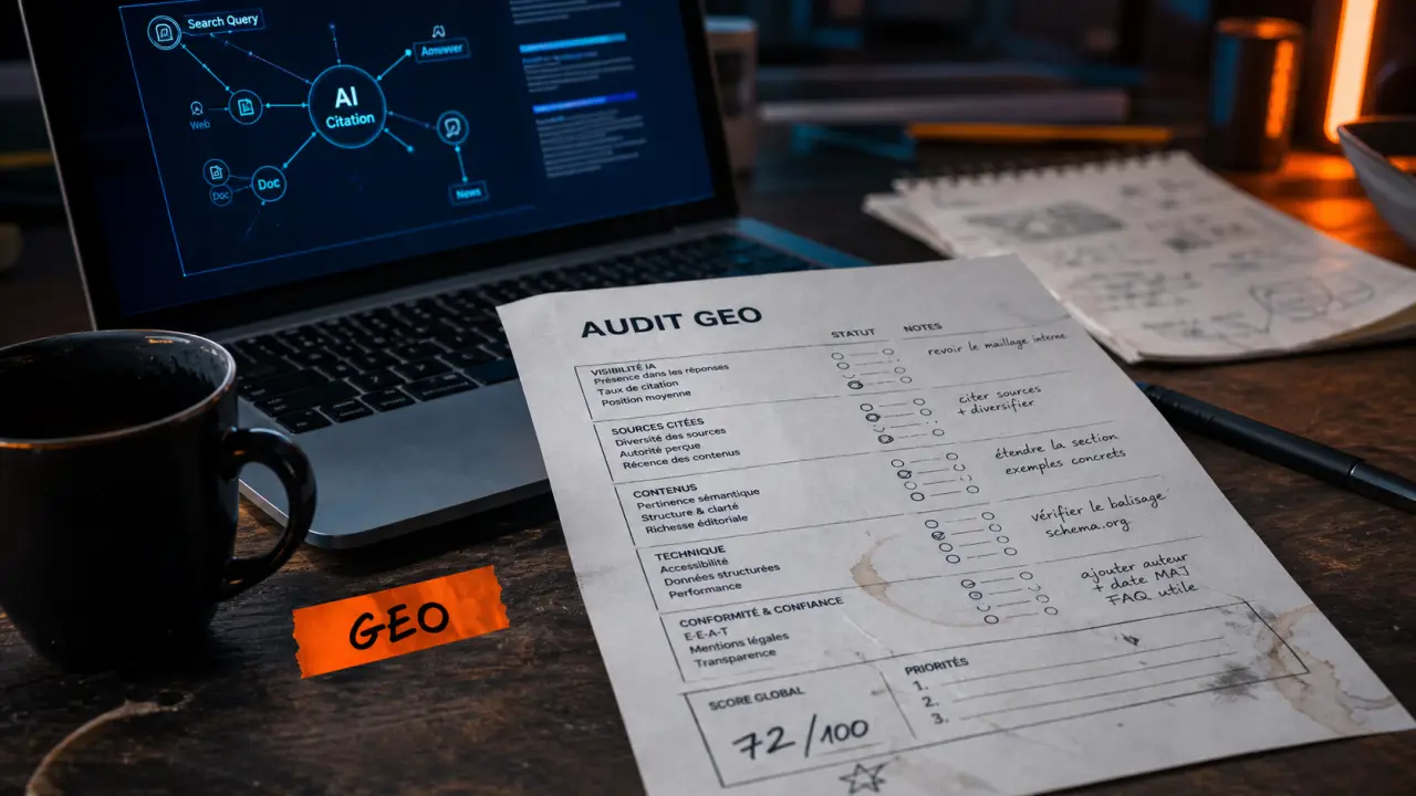 Consultant geo : audit GEO pour citation IA et SEO