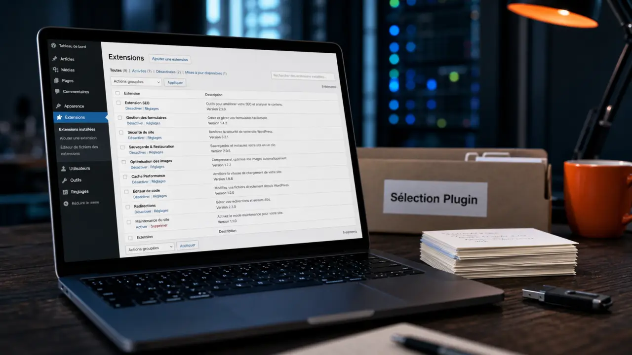 Extensions WordPress : choisir plugins sans ralentir ni conflits