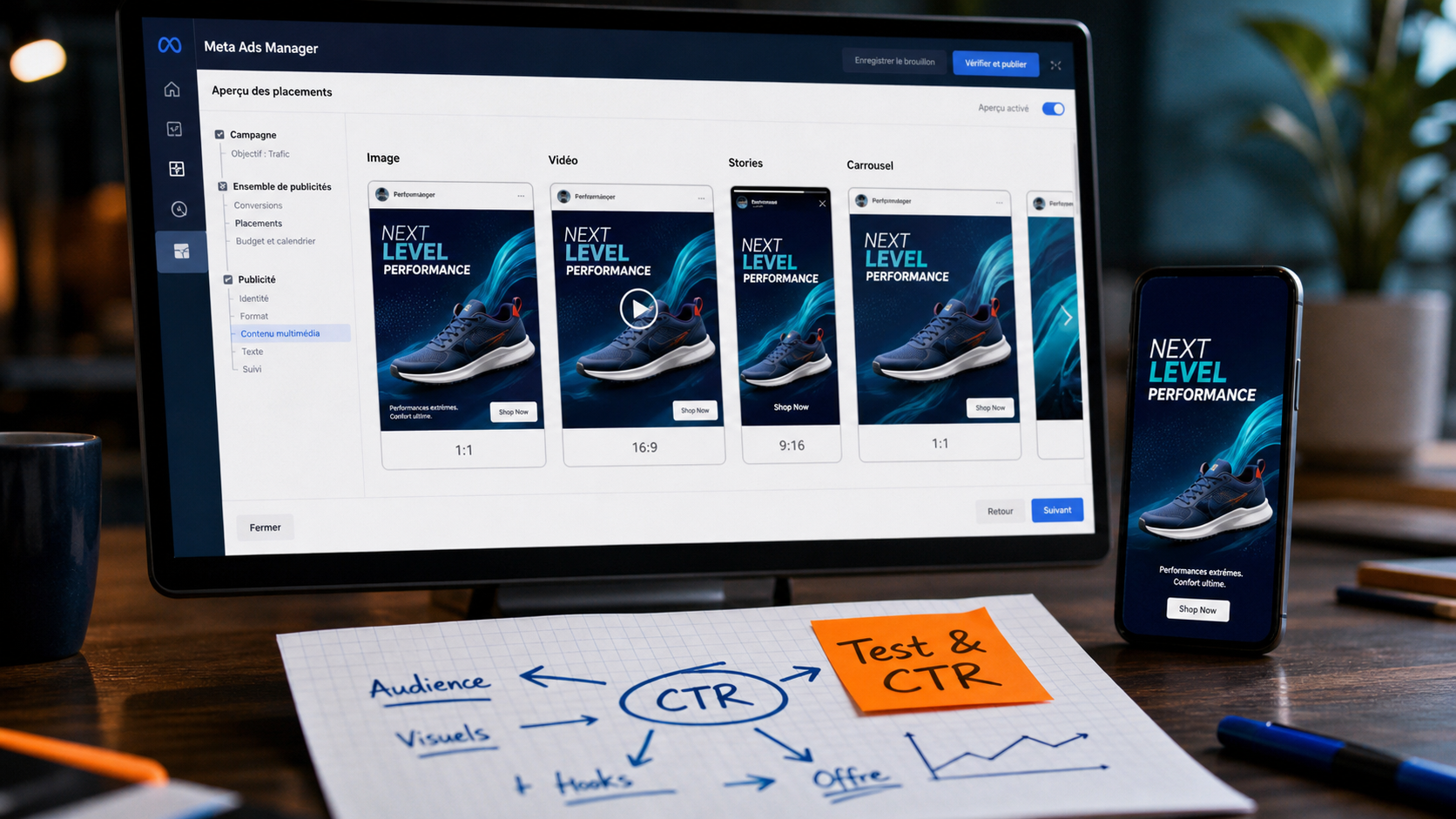 Format facebook ads : ratios, placements et erreurs qui font chuter la diffusion