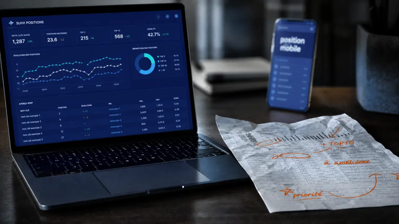 Vérifier position Google : tableau de suivi SERP sans personnalisation