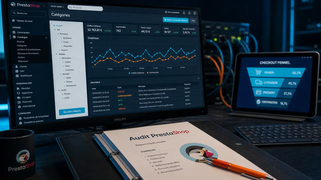 Agence e commerce PrestaShop : audit migration back-office