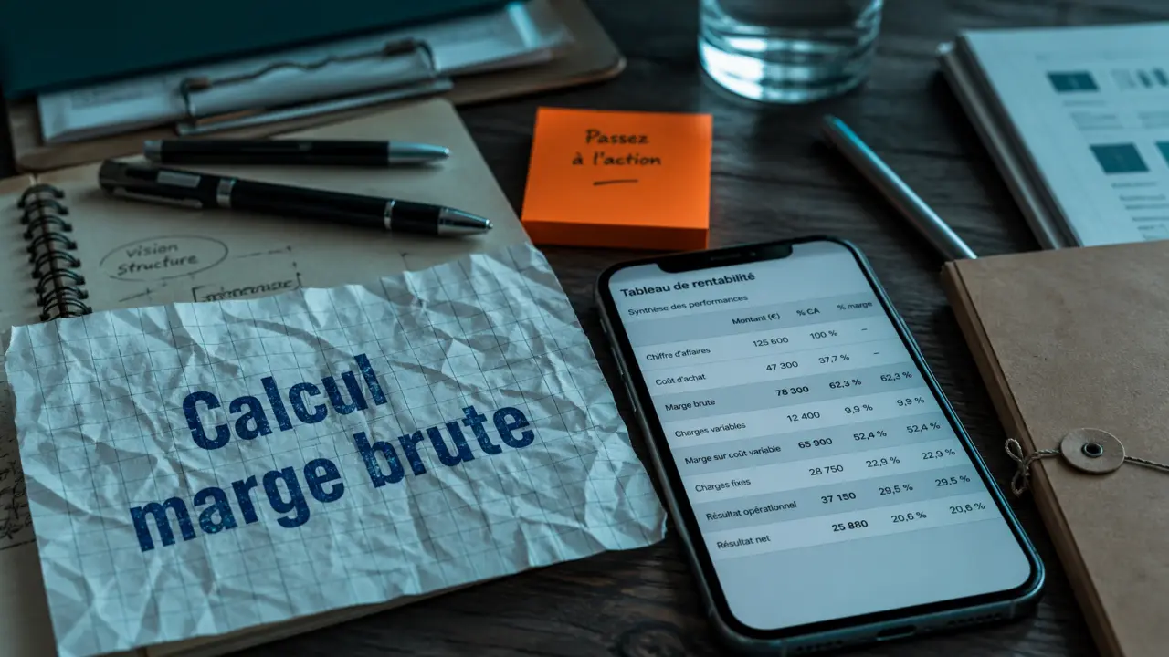 Dropservice : calcul marge brute et rentabilité sur bureau