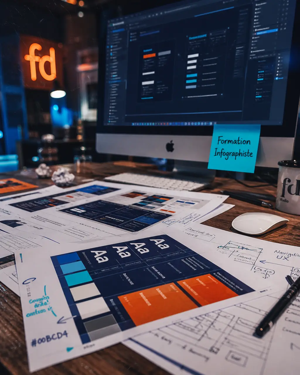 formation infographiste toulon : bureau maquettes et interface formation