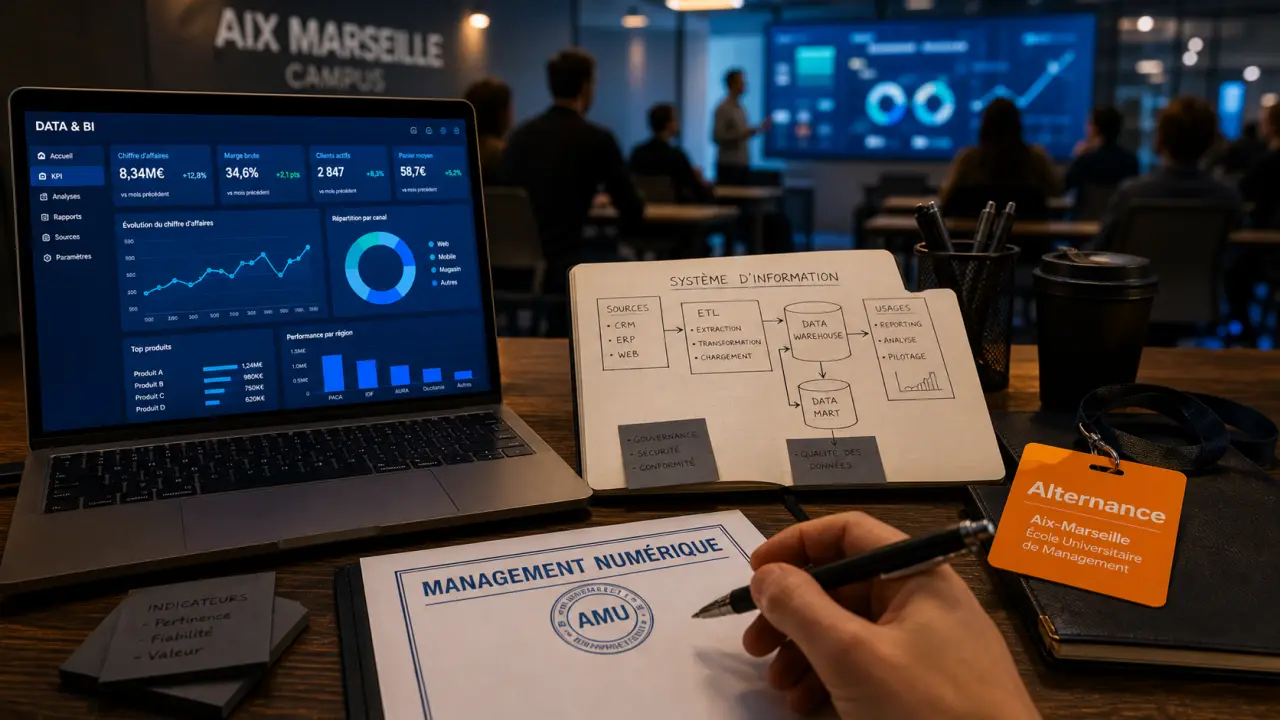 Formation management numérique 13 : alternance bac+5 et débouchés à Aix-Marseille