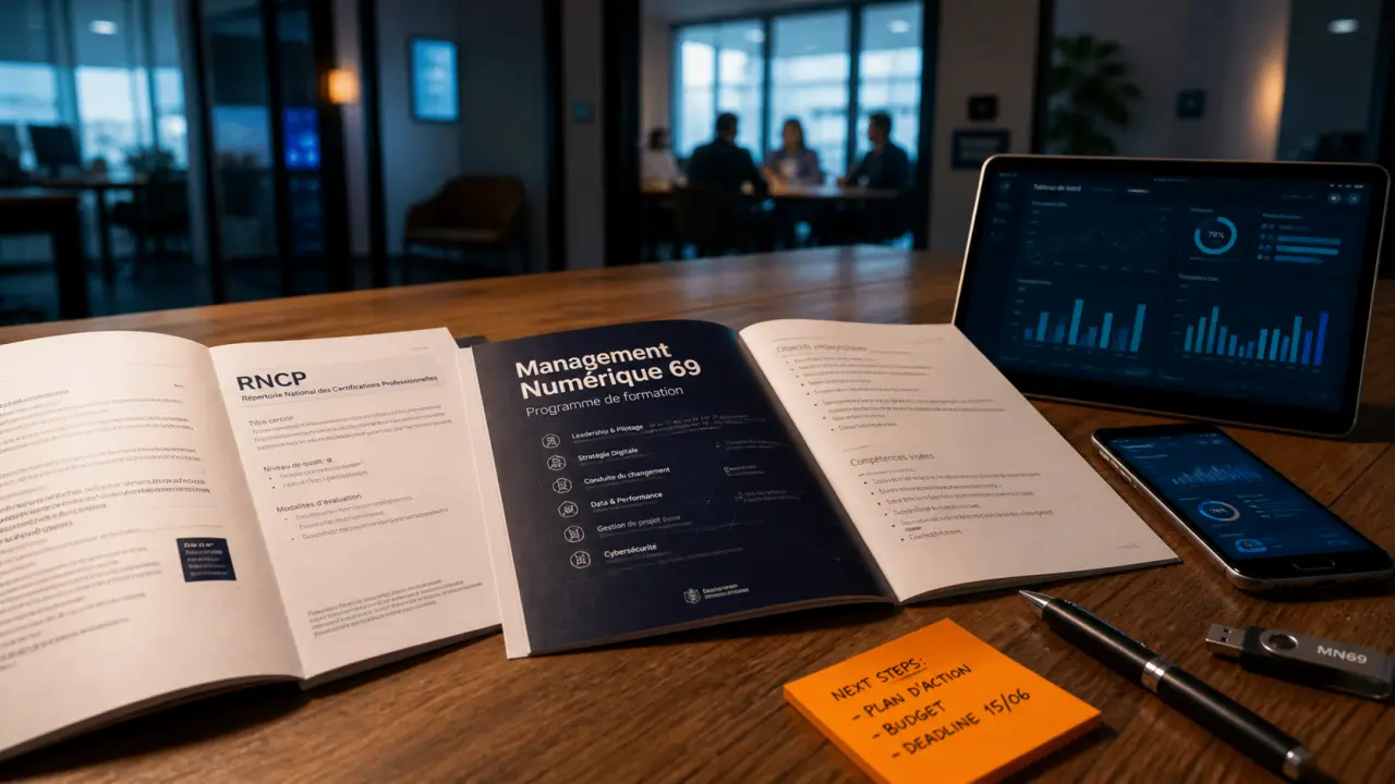 Formation management numérique 69 à Lyon, parcours crédible RNCP